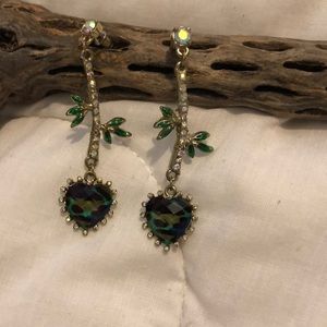 Green heart earrings. Perfect for St Patrick’s